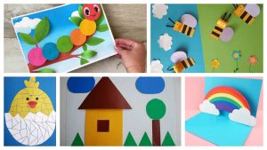 аплікація з кольорового паперу